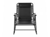 Gardeon Outdoor Rocking Chair Folding Reclining Recliner Patio Furniture Garden ODF-ROCK-TXL-BK