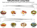 600F Heat Resistant 9in Silicone Tongs with Non Stick Rubber Tips and 10" Kitchen V1258-DP02-C-384