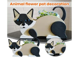 Flower Pot Cat Shape PVC Plant Pot - B V1263-JX-946
