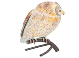 Owl Sculpture Iron Lifelike Decorative Desk Owl Statue Crafts Ornament for Garden Home Office V1294-YM0523-3115220009911