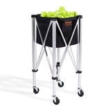 Foldable Tennis Ball Hopper, Holds 150 Tennis Balls, Lightweight Aluminum Alloy Tennis Ball Basket V952-KZDBXSWQTC1535M1IV0