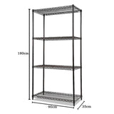 Modular Wire Storage Shelf 900 x 350 x 1800mm Steel Shelving V63-841131