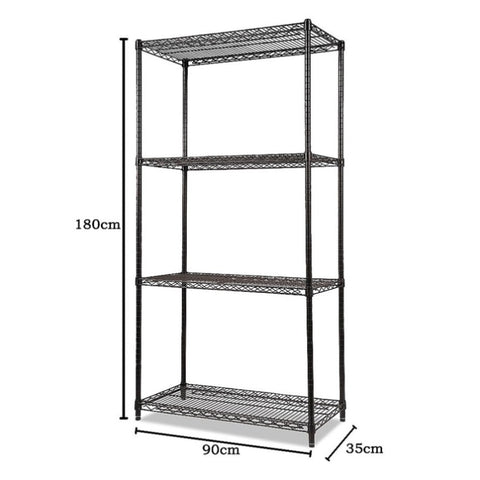 Modular Wire Storage Shelf 900 x 350 x 1800mm Steel Shelving V63-841131