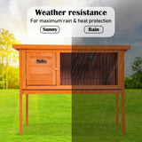 Rabbit Hutch Chicken Coop 91 x 45 x 70cm Free Standing Cage Run Eden V274-PET-RH915