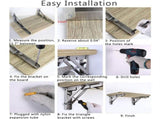 2 PCS Folding Shelf Brackets, Heavy Duty Stainless Steel Collapsible Wall Mounted Shelf Brackets for V1369-AZ3-W-06623