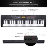 Karrera 61-Key Electronic Keyboard with LCD Display and Touch Response in Black CHJ-291 EKB-CHJ-291-BK
