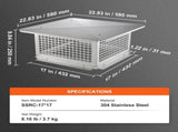 Chimney Cap 17 x 17 304Stainless Steel Fireplace Flue Caps Cover Mesh V952-BXGFXPDYDGYSTSRS6V0