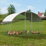 VEVOR Chicken Coop, 9.8x6.5x6.5ft Walk-in Large Metal Chicken Run for Yard with Waterproof Cover, V952-BRSJP2X3X2MYGZ1GPV0