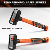 HORUSDY 4PCS Dead Blow Hammer Set Steel Shot Non-Slip Grip Carpentry & Tile V465-88092