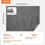Rug Pad Gripper 9' x 12' Protective Carpet Pad 0.47" Thick for All Floors V952-BFHDTDMZ1011G28J1V0