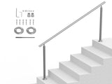 Handrails for Outdoor Steps, 70.9 in/ 180cm Length Stair Hand Rail Kit, Transitional Stainless Steel V952-BXGSLZFS180C0LCPKV0