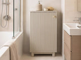 Levede Bathroom Cabinet Freestanding Storage Cupboard Slim 3 Tier Shelves Cream BATH1031-CM-AU
