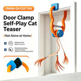 Interactive Door Clip Cat Toy with Bouncy Spring and Replaceable Teaser Tail Self-Play Entertainer V1341-ZY-JW7XP3JB-ORANGE