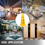6 Pack Floor Cone, 66.04cm Wet Floor Sign, Yellow Caution Wet Floor Signs 4 Sided, Public V952-JSZ6PCSLSFHBZ0001V0