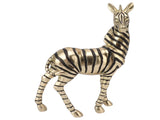 Resin Zebra Statues Gold Vivid Slip Resistant Compact Simulated Animal Statues for Home Decoration V1294-YM0703-3115230046711