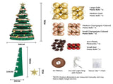 Jingle Jollys Paper Christmas Tree 111CM w/ Star Topper LEDs Xmas Decorations Kit Home Office Green PAPER-XM-TR-100-GN