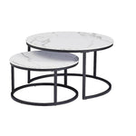 Coffee Table Round Marble Nesting Side Furniture V63-921091