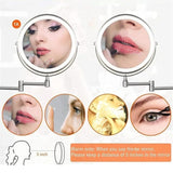 8 Inch Wall Mounted Makeup Mirror with Lights, 3x/10x Magnification, Dimmable 3 Light Modes, 360&deg V1188-MS-325-0327