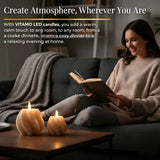 2-Pack Beige Twist Flameless LED Candles, Real Wax with Flickering Flame and Timer V1188-MS-731-017