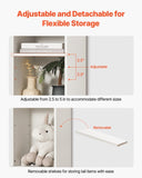 VEVOR 8-Tier Narrow Bookshelf 180cm Wooden Open Bookcase Adjustable Shelf White V952-BSSJZFXBHB1LL260FV0