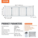 VEVOR Free Standing Dog Gate, 32" H x 96.5" W Freestanding Pet Gate, 4 Panels Foldable Dog Gate for V952-KZDMZCWMBSSMNJA1FV0