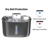 Stainless Steel Cat Water Fountain - 108oz/3.2L Pet Water Fountain Cordless with Motion Sensor, 4 V1107-134-08930-SLR-19CM
