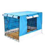 Wire Dog Cage Crate 42in with Tray Cushion Mat BLUE Cover Combo V274-PET-WCCVCU42-BU