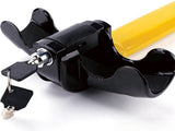 Car steering wheel lock - Anti-theft - Lock for classic cars - Security lock - With 2 keys - Yellow V1188-MS-313-0168