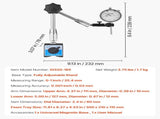 Dial Test Indicator with Magnetic Flexible Base Stand, 0.03 mm Accuracy, 0-25.4mm Range, Fine V952-NJCLGJGJDBFBE9F6A001V0