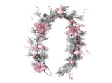 Artificial Xmas Decor Flower and Pine Needles Artificial Xmas Hanging Decor for Home Rattan V1294-YM0901-240926HL05-3