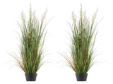 Artificial Grass Plant, 2 Pack 1194mm Reed Flower Grass in Pot, Premium PVC Faux Fake Greenery V952-DPKLWHLS47INM48C5001V0