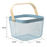 Fruit Colander Metal Material Comfortable Portable Handle Wear Resistant Practical Vegetable Drain V1294-YM0716-3118220113011