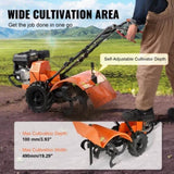 Tiller Cultivator Gas Powered, 212CC 4-Stroke Garden Cultivator, Tiller with 4 Steel Adjustable Rear V952-RYGYJ212CCSCGHWDEV0