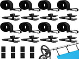 24 Pcs Pool Cover Reel Attachment Kit, Inground Swimming Pool Cover Straps and Clips, V1259-DP01-A-3391