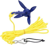 Kayak Anchor Kits 0.53lb Portable Folding Buoy Kit Canoe Raft Boat Sailboat Fishing Complete V1259-DP01-A-1380