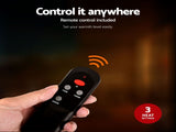 Devanti 2PCS Electric Strip Heater Radiant Infrared Heaters Remote Control 2000W RHP-TWR-2000-AL-2X