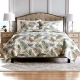 100% Cotton Lightly Quilted Coverlet Set Aurora Queen V442-STT-COVERLET-AURORA-WHITE-QS