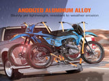 Motorcycle Carrier, 2-Bike 272.15KGS Aluminum Motorcycle Carrier Hitch Mount, Loading Ramp, Scooter V952-MTCYSJLZ600BGLI5EV0