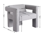 Artiss Armchair Accent Chair Lounge Sofa Couch Boucle Fabric Grey UPHO-K-ARM-TED-LG