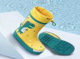 Kids Rain Boots Slip Resistant Cartoon Dinosaur Waterproof Rubber Children Tall Rain Shoes for Boys V1294-YM0901-3117230348112