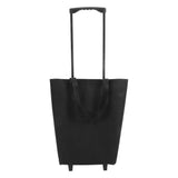 Foldable Rolling Shopping Cart with Pull Handle, Black Grocery Cart for Easy Transport and V1369-AZ3-W-12252