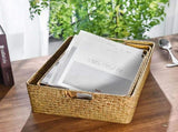 Handmade Seaweed Storage Basket Woven Storage Box with Handle for Home Kitchen Office V1294-YM0901-10254163