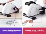 Everfit Pedal Exerciser Mini Exercise Bike Cross Trainer Under Desk Bike White FIT-PEDAL-ELEC-C-012-WH