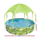 Bestway Kids Pool 244x51cm Steel Frame Swimming Play Pools Canopy 1688L BW-POOL-PLAY-56543