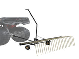 Tow Behind Dethatcher, 1.5m Tow Dethatcher with 24 Steel Tines, Lawn Dethatcher Rake for ATV or V952-QXSCJ60QYGLJUL9E5V0