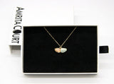 Gift Box - Aroma Necklace 925 Silver, Gold coated - Green Shell Paradise Peach Purify Oil V760-GBAJ - 11