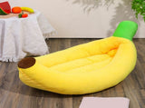 Banana-Shaped Pet Bed Removable Washable Pet Bed Small Medium Dog Bed Cat Bed - Green - Size 58-35CM V1106-136-16977-GRN-58-35CM