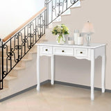 Artiss Console Table 3 Drawers White Hamptons DRESS-D-NEW-HS-3D