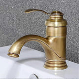 Bathroom Sink Faucet Nostalgia Brushed Brass Bathroom Faucet V1263-JX-3165