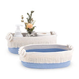 Cotton Rope Woven Cotton Storage Basket, Folding V1366-AZ2-W-18336